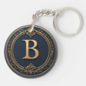 🔷 Buchstabe B Monogramm-Geschenk für ihn 🔑 Schlüsselanhänger (Rückseite)
