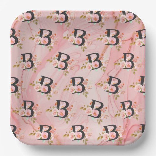 Buchstabe B Pappteller (Vorderseite)