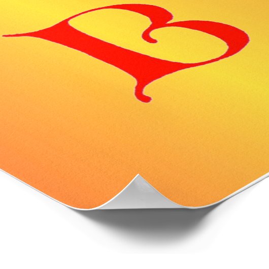 Buchstabe B Poster (Ecke)