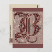 Buchstabe B Postkarte (Vorne/Hinten)