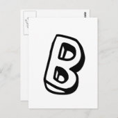 Buchstabe B Postkarte (Vorne/Hinten)