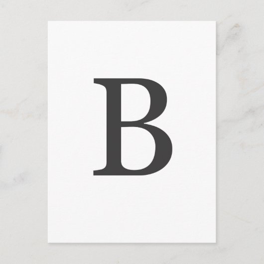 ‚Buchstabe B‘ Postkarte (Vorderseite)