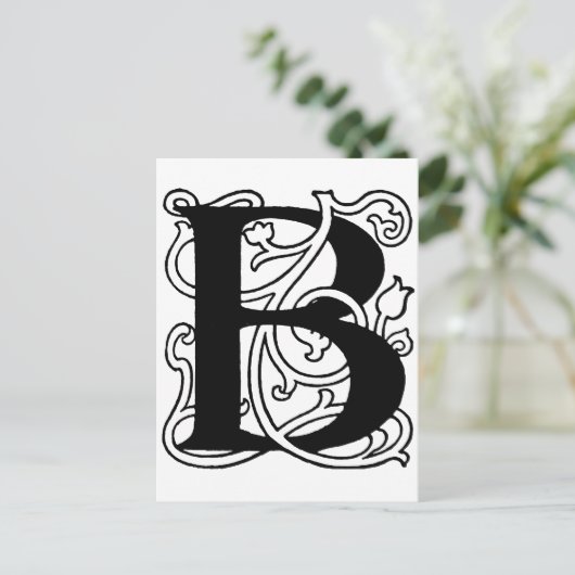 Buchstabe B Postkarte (Stehend Vorderseite)