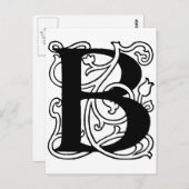 Buchstabe B Postkarte (Vorne/Hinten)