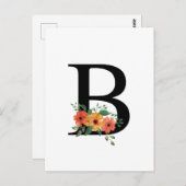 Buchstabe B Postkarte (Vorne/Hinten)