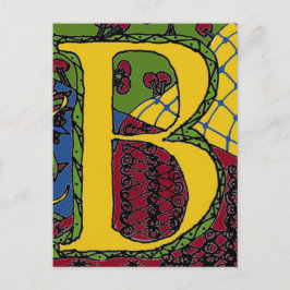 Buchstabe B Postkarte