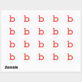 Buchstabe B Runder Aufkleber (Blatt)