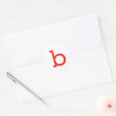 Buchstabe B Runder Aufkleber (Umschlag)