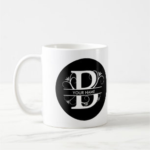 Buchstabe B - Schwarz/Weiß Kaffeetasse