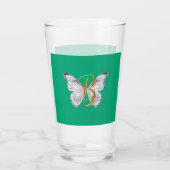Buchstabe B Shamrock grünes Bierglas - St. Patrick Glas (Rückseite)