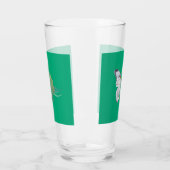 Buchstabe B Shamrock grünes Bierglas - St. Patrick Glas (Links)