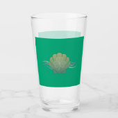 Buchstabe B Shamrock grünes Bierglas - St. Patrick Glas (Vorderseite)
