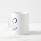 Buchstabe "C" Aquarellfarbe Blume erste Tasse (Vorderseite Links)