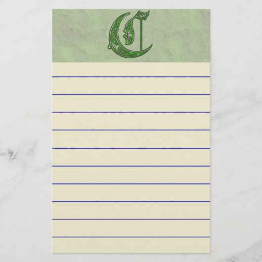 Buchstabe C Briefpapier (Vorderseite)