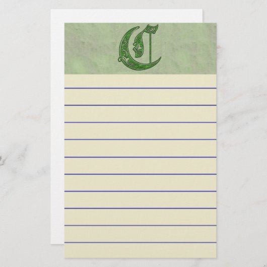 Buchstabe C Briefpapier (Vorne/Hinten)