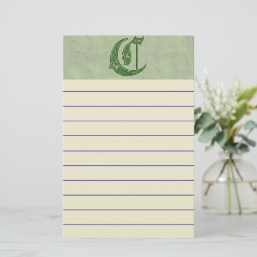 Buchstabe C Briefpapier (Stehend Vorderseite)