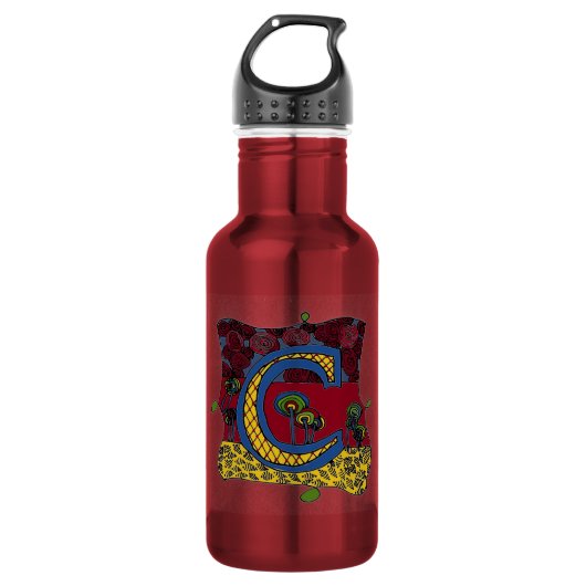 Buchstabe C Edelstahlflasche (Vorderseite)