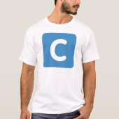 Buchstabe C emoji Twitter T-Shirt (Vorderseite)