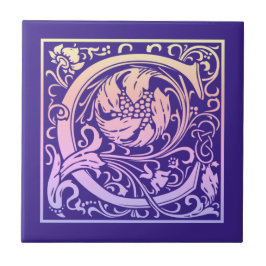 Buchstabe C Farbiger Vintager erster Buchstabe Fliese