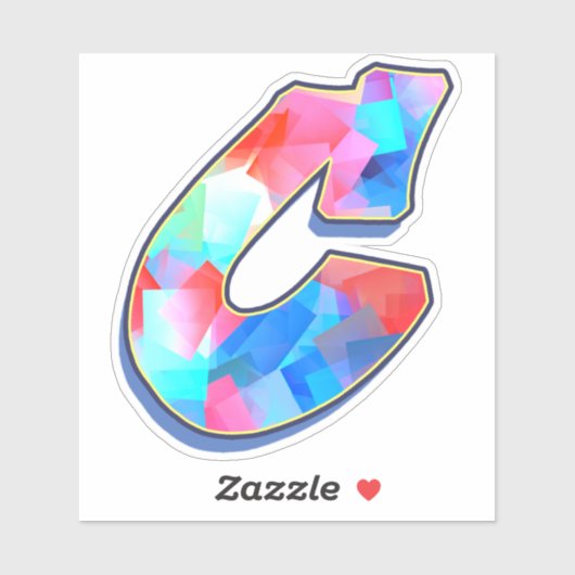 Buchstabe C _ Graffiti Alphabet Letters Aufkleber (Blatt)