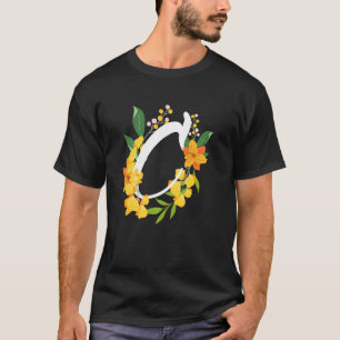Buchstabe C Groß Alphabet Blumen Monogramm Initial T-Shirt