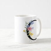 Buchstabe C mit Blumen Kaffeetasse (VorderseiteRechts)