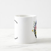 Buchstabe C mit Blumen Kaffeetasse (Mittel)