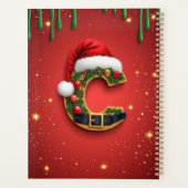 Buchstabe C mit Weihnachtskranz-Dekoration 🎁 Planer (Rückseite)