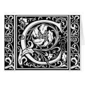 Buchstabe C Mittelalterliche Monogramm Art Nouveau (Vorderseite (Horizontal))