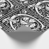 Buchstabe C Mittelalterliche Monogramm Art Nouveau Geschenkpapier (Ecke)