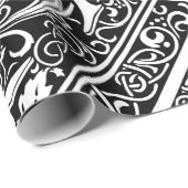 Buchstabe C Mittelalterliche Monogramm Art Nouveau Geschenkpapier (Rolleneckpunkt)