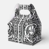 Buchstabe C Mittelalterliche Monogramm Art Nouveau Geschenkschachtel (Rückseite)