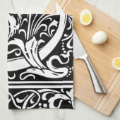 Buchstabe C Mittelalterliche Monogramm Art Nouveau Geschirrtuch (Viertel Falte)