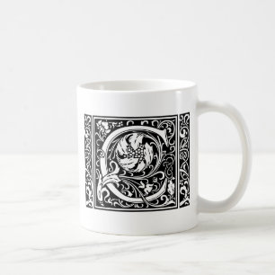 Buchstabe C Mittelalterliche Monogramm Art Nouveau Kaffeetasse