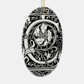 Buchstabe C Mittelalterliche Monogramm Art Nouveau Keramikornament (Rechts)