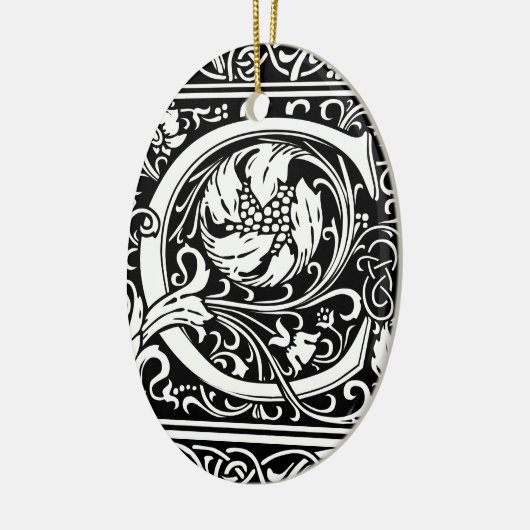 Buchstabe C Mittelalterliche Monogramm Art Nouveau Keramikornament (Links)