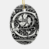 Buchstabe C Mittelalterliche Monogramm Art Nouveau Keramikornament (Hinten)