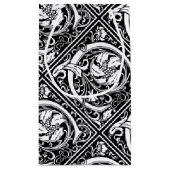 Buchstabe C Mittelalterliche Monogramm Art Nouveau Kleine Geschenktüte (Rückseite)