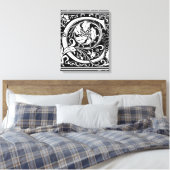 Buchstabe C Mittelalterliche Monogramm Art Nouveau Leinwanddruck (Insitu (Schlafzimmer))