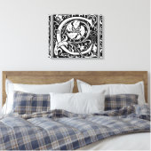 Buchstabe C Mittelalterliche Monogramm Art Nouveau Leinwanddruck (Insitu (Schlafzimmer))