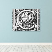 Buchstabe C Mittelalterliche Monogramm Art Nouveau Leinwanddruck (Insitu (Holzboden))