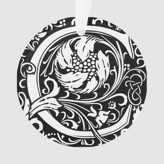 Buchstabe C Mittelalterliche Monogramm Art Nouveau Ornament (Vorderseite)