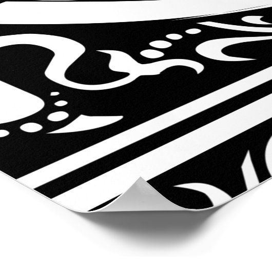 Buchstabe C Mittelalterliche Monogramm Art Nouveau Poster (Ecke)