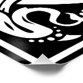 Buchstabe C Mittelalterliche Monogramm Art Nouveau Poster (Ecke)