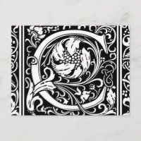 Buchstabe C Mittelalterliche Monogramm Art Nouveau