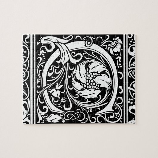 Buchstabe C Mittelalterliche Monogramm Art Nouveau Puzzle (Horizontal)