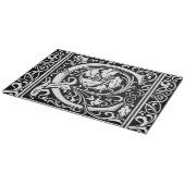 Buchstabe C Mittelalterliche Monogramm Art Nouveau Schneidebrett (Ecke)