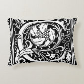 Buchstabe C Mittelalterliche Monogramm Art Nouveau Zierkissen (Vorderseite)
