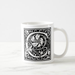 Buchstabe C Mittelalterliche Monogramm-Kunst Art N Kaffeetasse