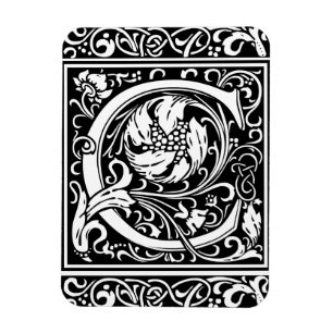 Buchstabe C Mittelalterliche Monogramm-Kunst Art N Magnet